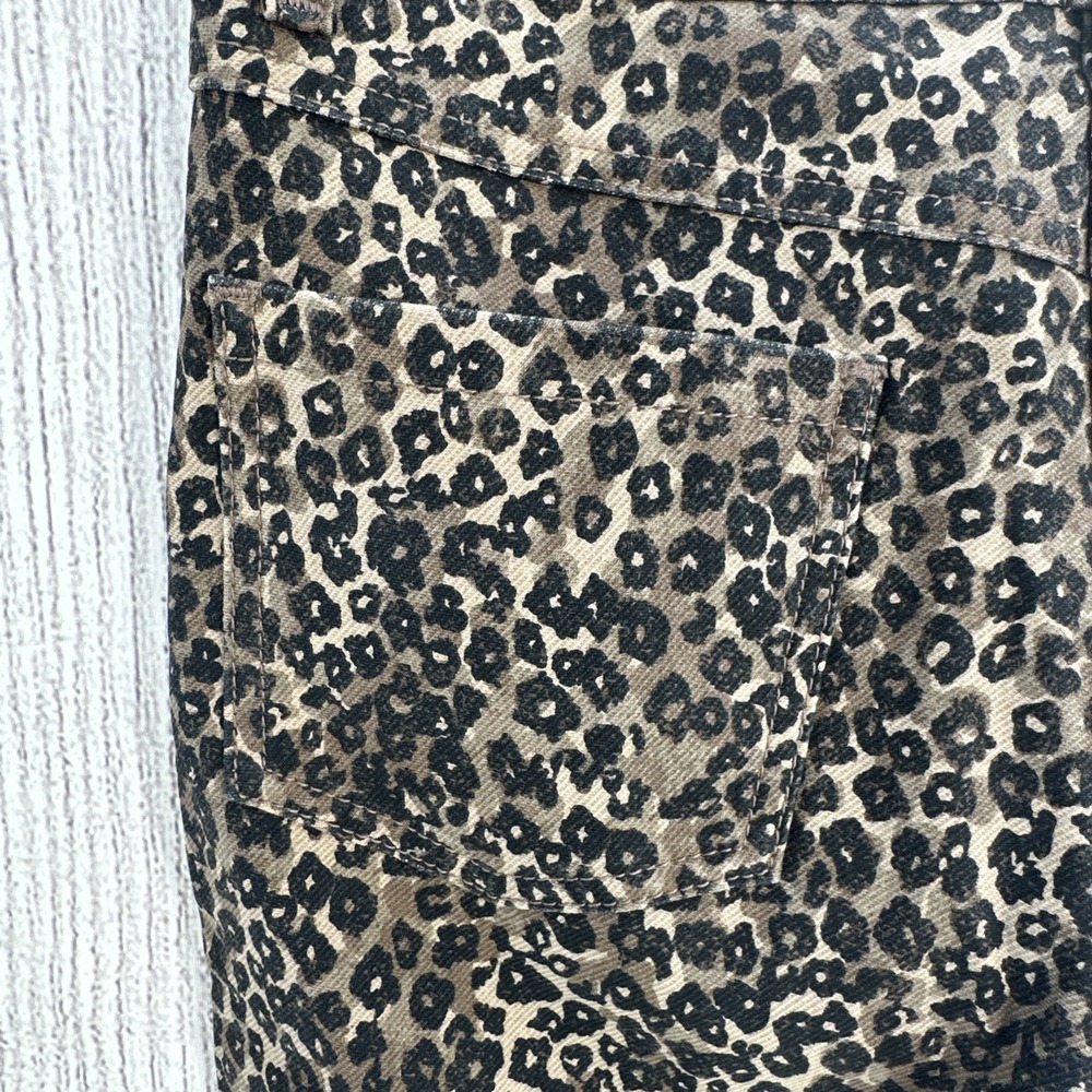 J. McLaughlin Lexi Jeans Women 2 Brown Leopard Cheetah Animal Print Skinny Pants - Picture 12 of 16